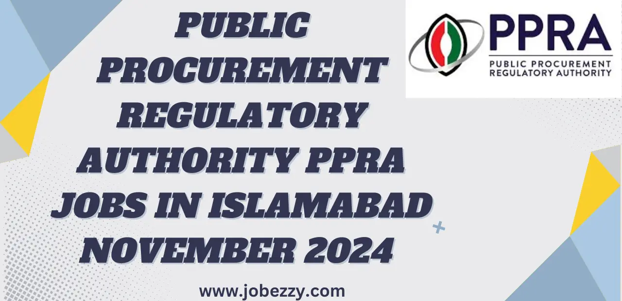 Public Procurement Regulatory Authority PPRA Jobs in Islamabad November 2024 Advertisement